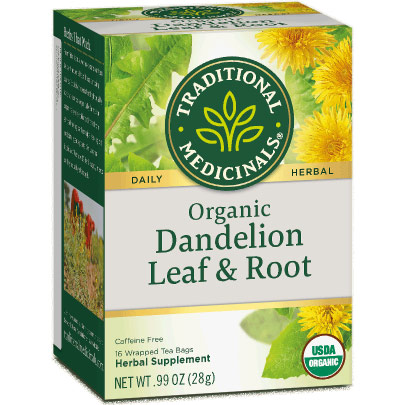 Traditional Medicinals Teas Organic Dandelion Leaf & Root Tea, 16 Tea Bags, Traditional Medicinals Teas