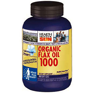 Health from the Sun Organic Flax Oil 1000 mg, 180 caps, Health From The Sun