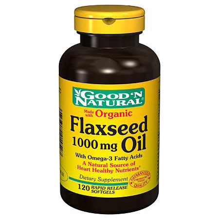Good 'N Natural Flaxseed Oil (Linseed) 1000 mg Organic, 120 Softgels, Good 'N Natural