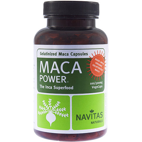 unknown Organic Gelatinized Maca Powder Capsules, 500 mg, 100 Veggie Caps, Navitas Naturals