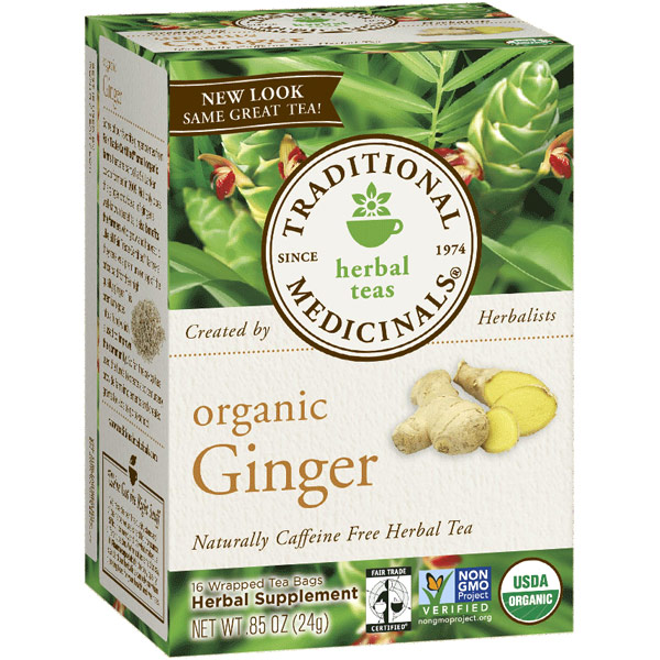 Traditional Medicinals Teas Organic Ginger Tea 16 bags, Traditional Medicinals Teas
