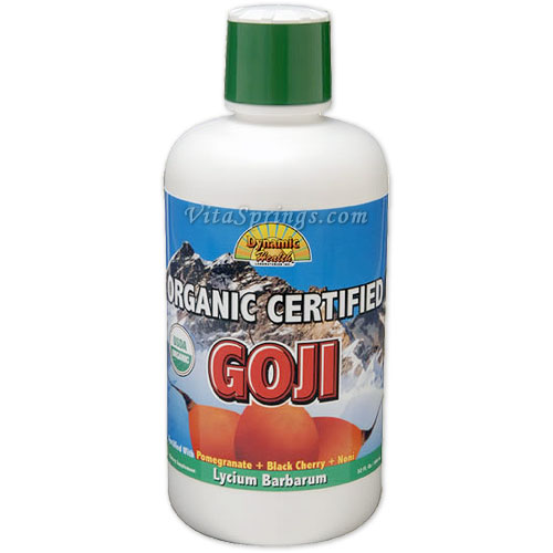 Dynamic Health Laboratories Organic Certified Goji Juice Blend, 33.8 oz, Dynamic Health Labs