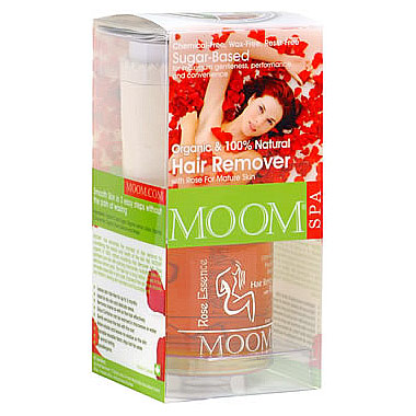 MOOM Organic Hair Removal Kit with Rose Essence (Spa Formula), MOOM