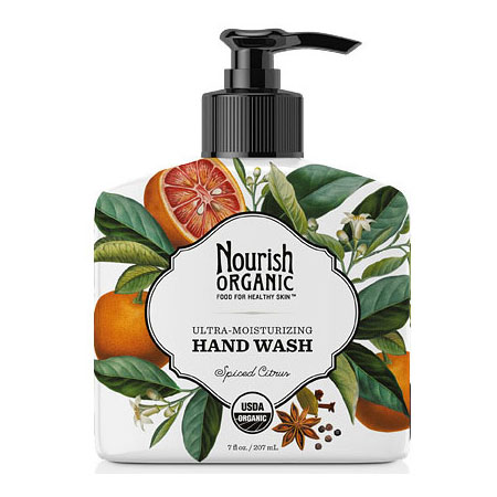 Nourish Ultra-Moisturizing Organic Hand Wash, Spiced Citrus, 7 oz, Nourish