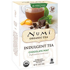 Numi Tea Organic Indulgent Tea, Chocolate Mint, 12 Tea Bags, Numi Tea