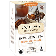 Numi Tea Organic Indulgent Tea, Chocolate Rooibos, 12 Tea Bags, Numi Tea