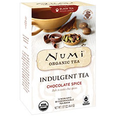 Numi Tea Organic Indulgent Tea, Chocolate Spice, 12 Tea Bags, Numi Tea