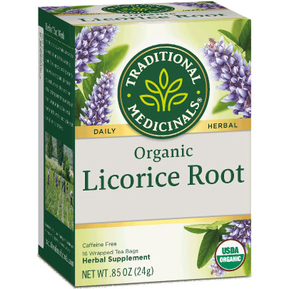 Traditional Medicinals Teas Organic Licorice Root Tea, 16 Tea Bags, Traditional Medicinals Teas