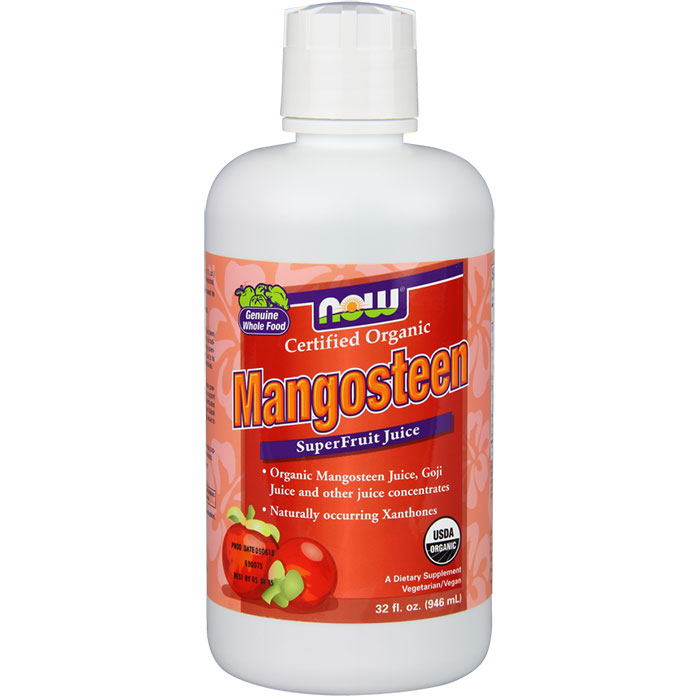 NOW Foods Organic Mangosteen Juice Blend, 32 oz, NOW Foods