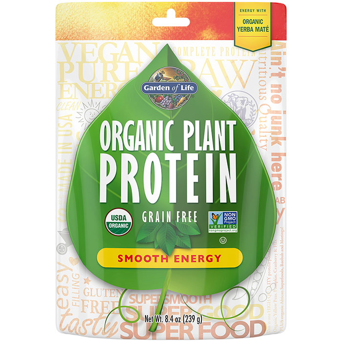 Garden of Life Organic Plant Protein Powder - Smooth Energy, 240 g, Garden of Life