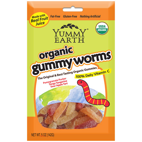 YummyEarth (Yummy Earth) Organic Gummy Worms, 5 oz x 12 Pack, YummyEarth (Yummy Earth)