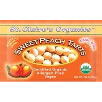 St. Claire's Organics Organic Sweet Peach Tarts Candy Pouch, 0.56 oz x 12 pc, St. Claire's Organics