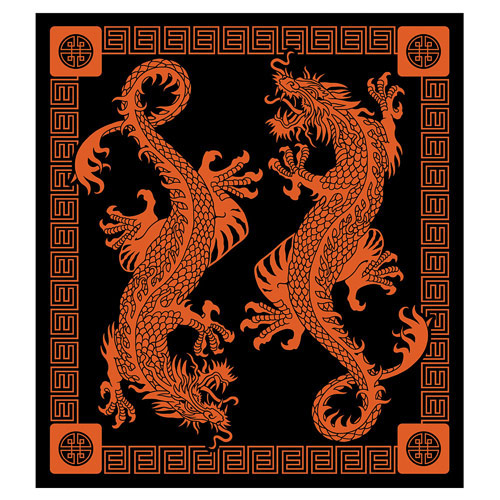Glow Industries Wonder Walls Oriental Dragon Tapestry, Glow Industries