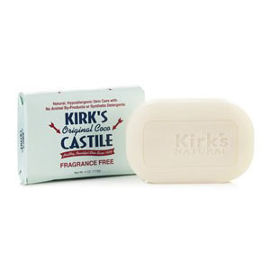 Kirk's Natural Original Coco Castile Bar Soap, Coconut Oil Soap, Fragrance Free, 4 oz, Kirk's Natural