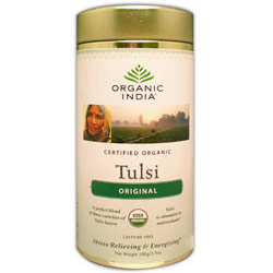 Organic India Original Tulsi Tea, Loose Leaf in Canister, 3.5 oz, Organic India