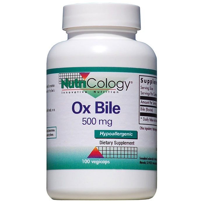 NutriCology/Allergy Research Group Ox Bile 500mg 100 caps from NutriCology