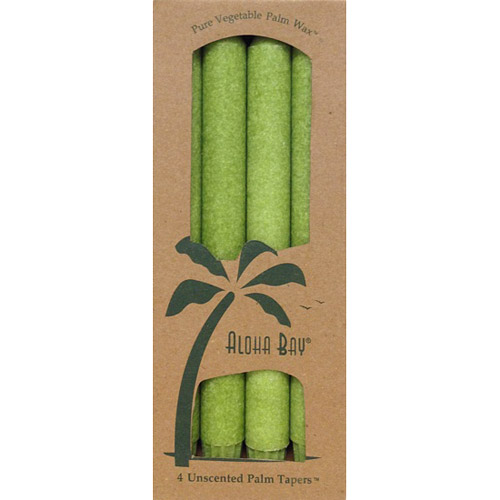 Aloha Bay Palm Tapers 9 Inch, Unscented, Melon, 4 Candles, Aloha Bay