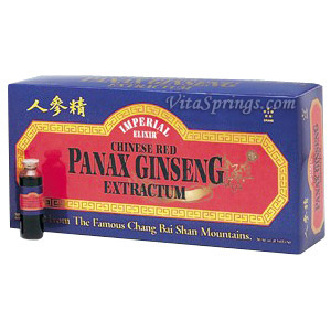 Imperial Elixir Ginseng Chinese Red Panax Ginseng Extractum Vials 30 x 10 cc from Imperial Elixir Ginseng