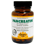Country Life Pancreatin Super Strength 100 Tablets, Country Life
