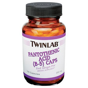 Twinlab Pantothenic Acid (Vitamin B-5) 250mg 100 caps from Twinlab