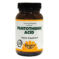 Country Life Pantothenic Acid 500 mg Rapid Release 60 Tablets, Country Life