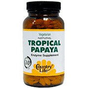 Country Life Papaya Natural Tropical 25 mg Chewable 500 Tablets, Country Life