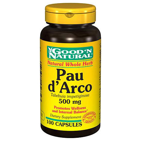 Good 'N Natural Pau d' Arco 500 mg, 100 Capsules, Good 'N Natural