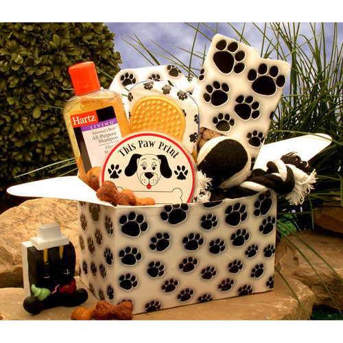 Elegant Gift Baskets Online Paw Prints Doggie Care Gift Package, Elegant Gift Baskets Online