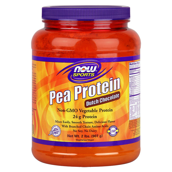 NOW Foods Pea Protein - Dutch Chocolate, 2 lb, NOW Foods