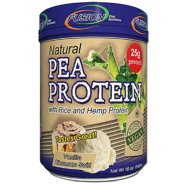 Fusion Diet Systems Pea Protein Shake Powder - Vanilla Cinnamon Swirl, 16 oz, Fusion Diet Systems
