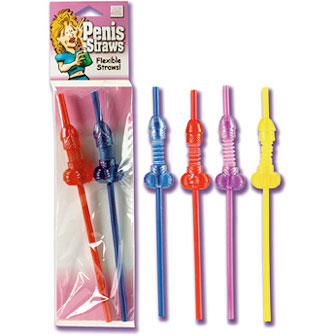 California Exotic Novelties Penis Flexible Straws, California Exotic Novelties