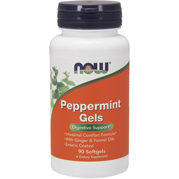 NOW Foods Peppermint Gels 90 Softgels, NOW Foods