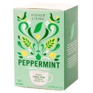 Higher Living Teas Organic Peppermint Tea, 20 Bags, Higher Living