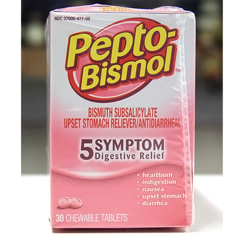 unknown Pepto-Bismol Chewables, Bismuth Subsalicylate, 30 Chewable Tablets x 6 Pack