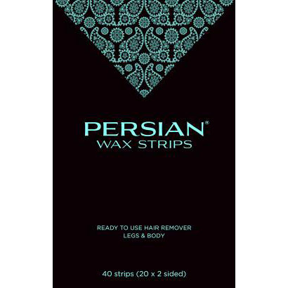 Parissa Natural Hair Removal Persian Wax Strips for Legs & Body, 40 Strips, Parissa Natural Hair Removal