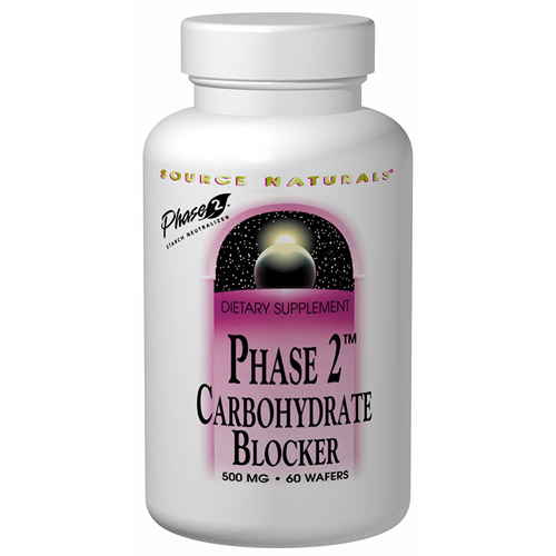 Source Naturals Phase 2 Carbohydrate Blocker (Carb Blocker) Chewable 500mg 60 wafers from Source Naturals