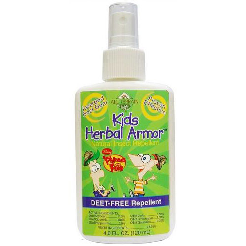 All Terrain Phineas & Ferb Kids Herbal Armor Natural Insect Repellent Spray, 8 oz, All Terrain