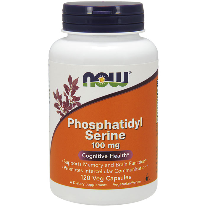 NOW Foods Phosphatidyl Serine 100mg with Choline & Inositol 120 Vcaps, NOW Foods