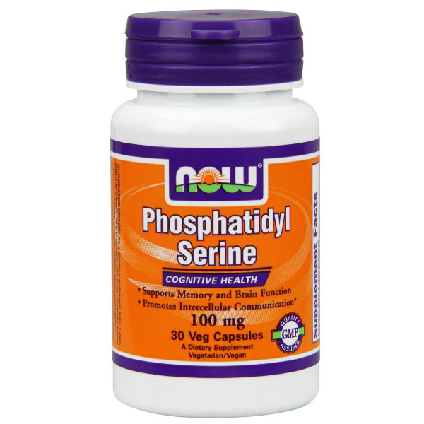 NOW Foods Phosphatidyl Serine 100mg with Choline & Inositol 30 Vcaps, NOW Foods