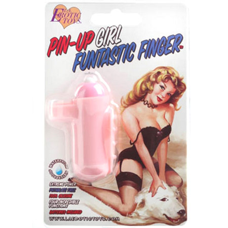 Erotic Toy Brokers Pin-Up Girl Funtastic Finger Vibrator, Pink, Erotic Toy Brokers