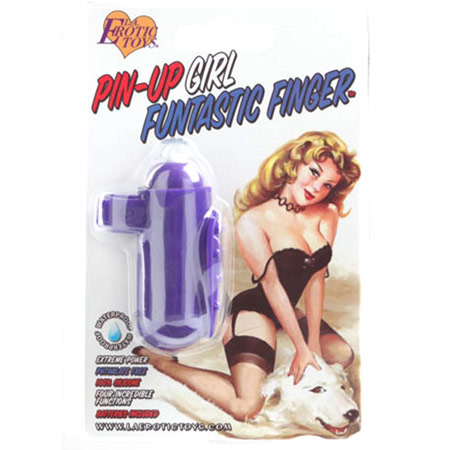 Erotic Toy Brokers Pin-Up Girl Funtastic Finger Vibrator, Purple, Erotic Toy Brokers