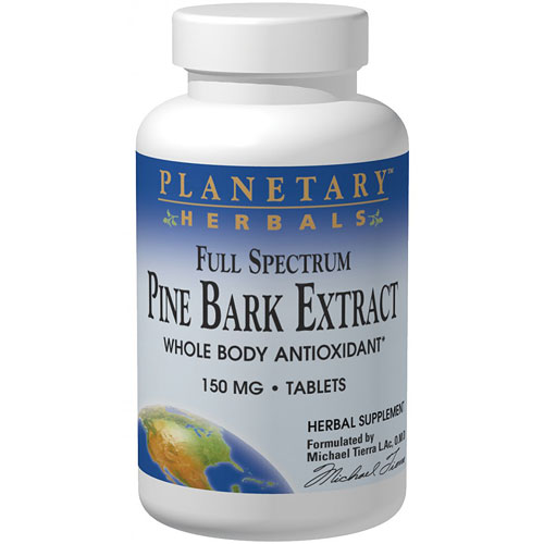 Planetary Herbals Pine Bark Extract Full Spectrum 150mg, 30 Tablets, Planetary Herbals
