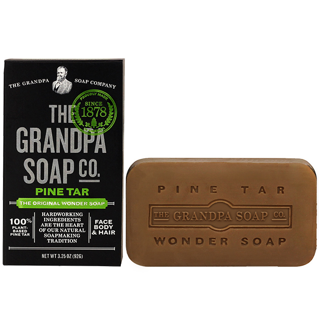 Grandpa's Brands Pine Tar Soap Medium Size, 3.25 oz, Grandpa's Brands