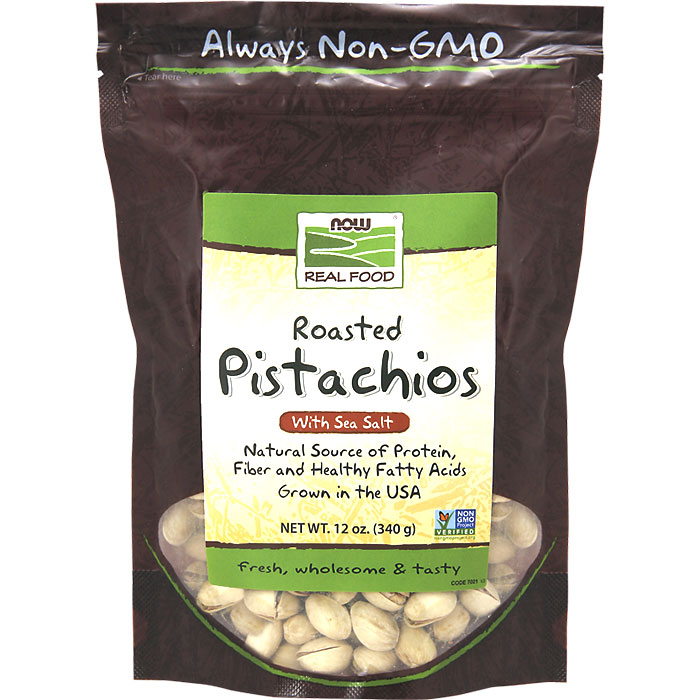 NOW Foods Pistachios Roasted and Salted 12 oz, NOW Foods