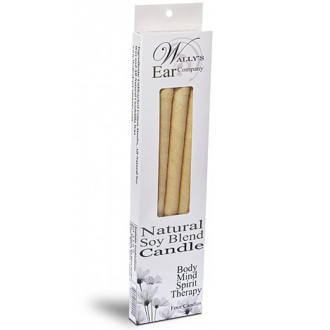 Wally's Natural Products Plain Soy Blend Hollow Ear Candles, 4 pk, Wally's Natural Products