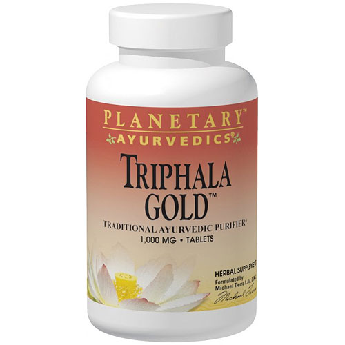 Planetary Herbals Planetary Ayurvedics Triphala Gold 1000 mg, 60 Tablets, Planetary Herbals