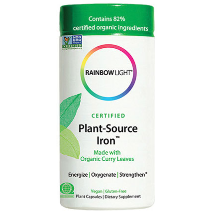 Rainbow Light Plant-Source Iron, Certified Organics, 50 Capsules, Rainbow Light
