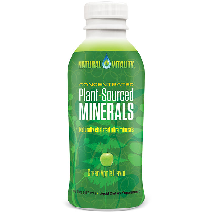 Natural Vitality Plant-Sourced Minerals Liquid Concentrate, 16 oz, Natural Vitality