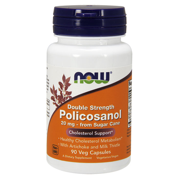 NOW Foods Policosanol Double Strength 20 mg, 90 Vcaps, NOW Foods
