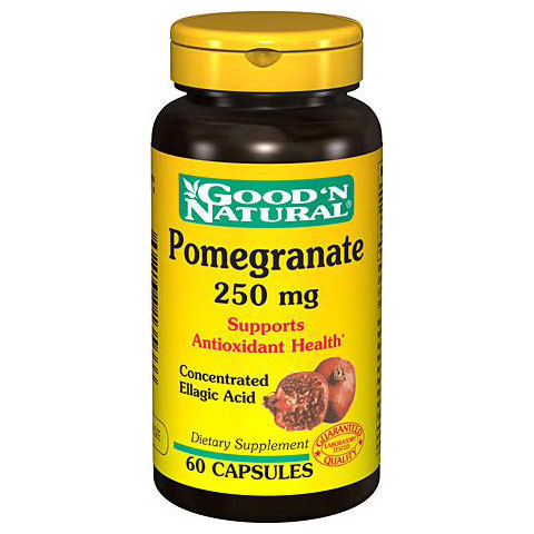 Good 'N Natural Pomegranate 250 mg (Standardized to contain 40% Ellagic Acid), 60 Capsules, Good 'N Natural
